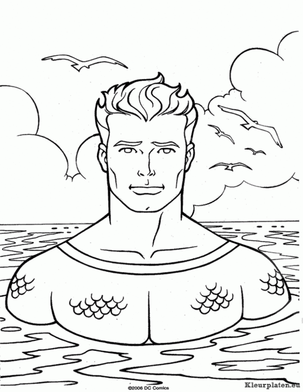 Aquaman kleurplaat