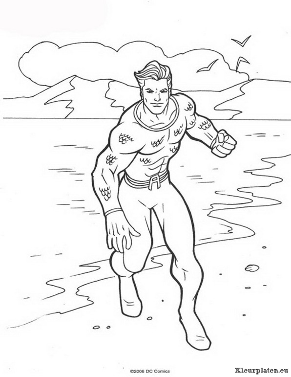 Aquaman kleurplaten