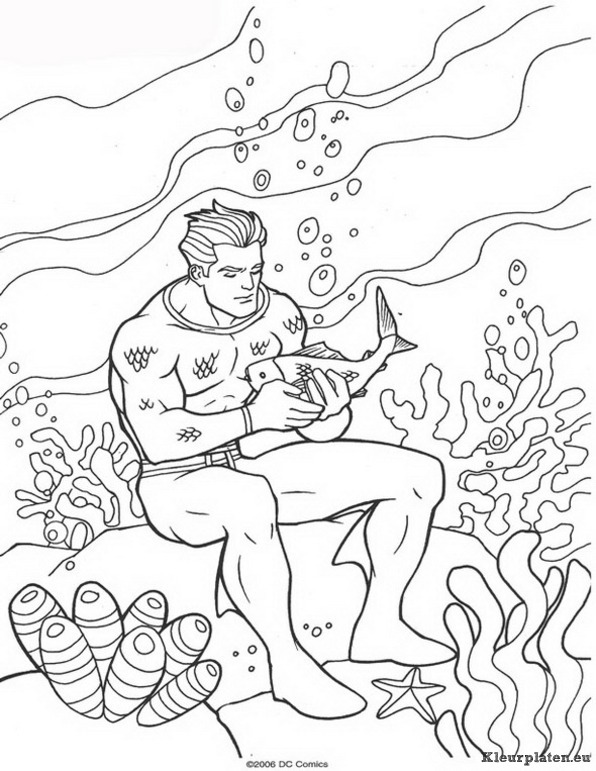 Aquaman kleurplaten