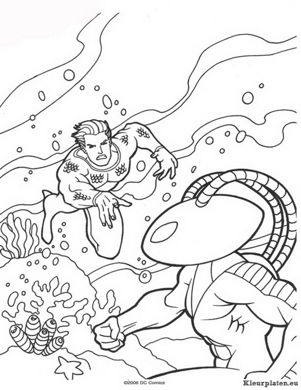 Aquaman kleurplaten