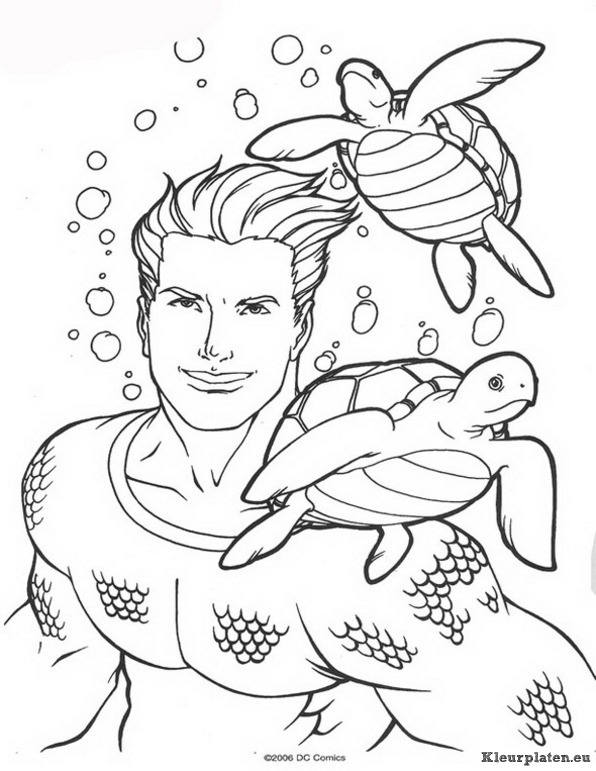 Aquaman kleurplaten