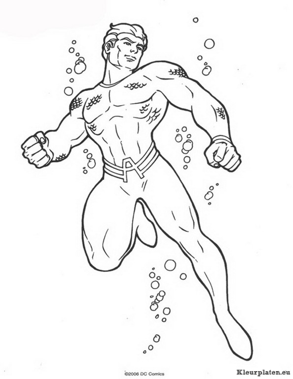 Aquaman kleurplaten