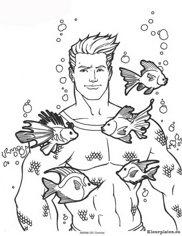 Aquaman kleurplaten