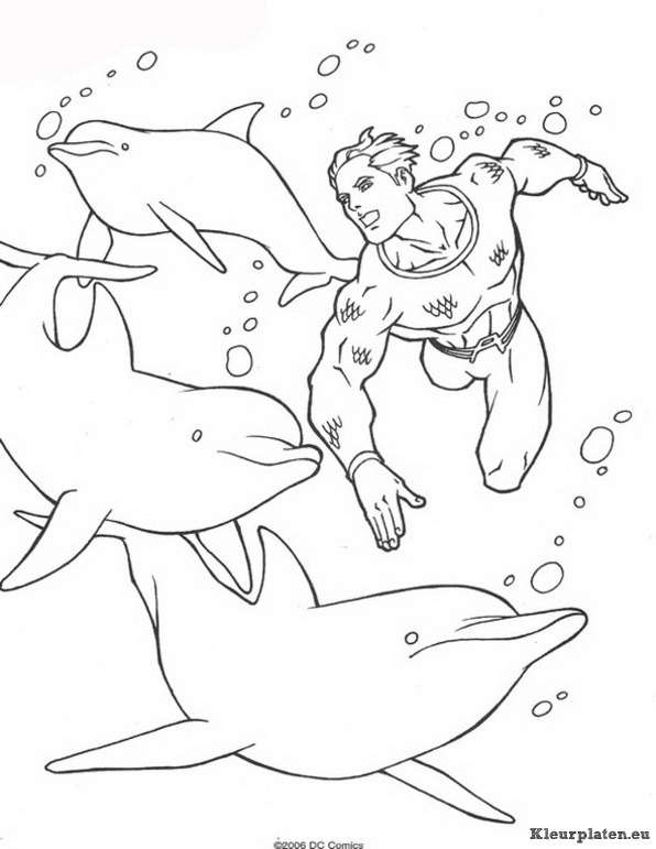 Aquaman kleurplaten