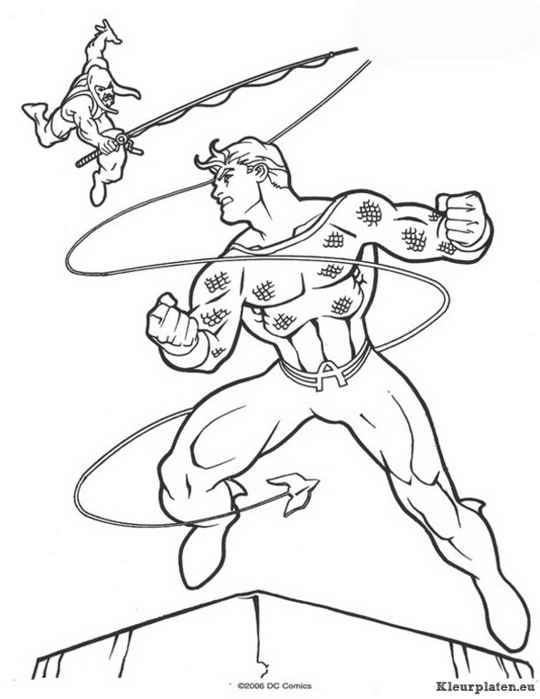 Aquaman kleurplaten