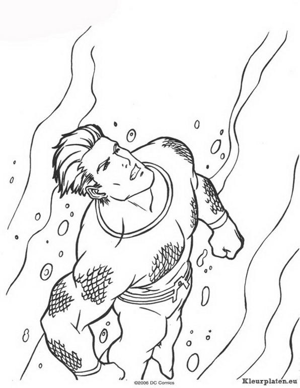 Aquaman kleurplaten