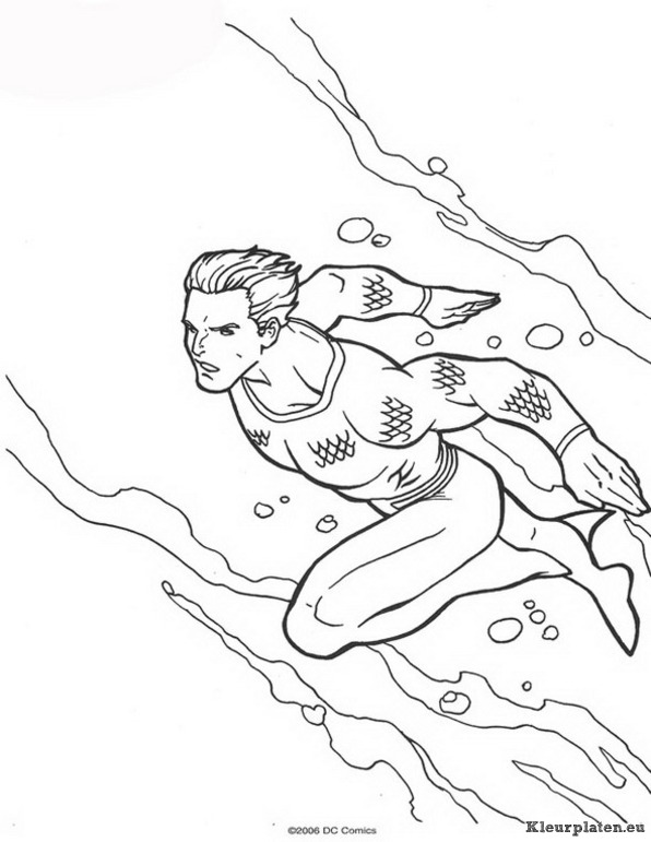 Aquaman kleurplaten