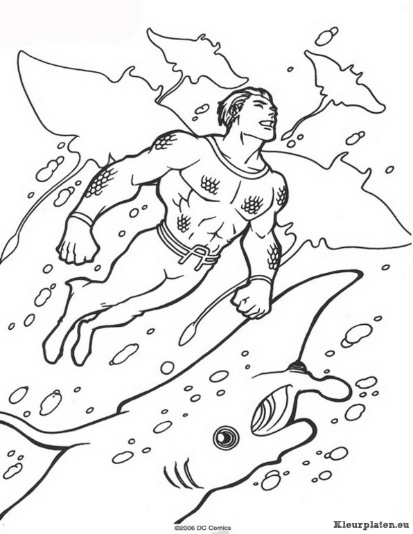 Aquaman kleurplaten