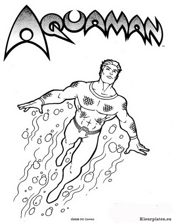 Aquaman kleurplaat