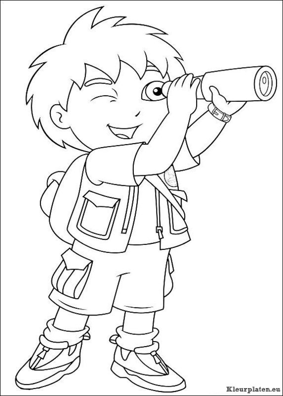 Diego go diego go kleurplaten