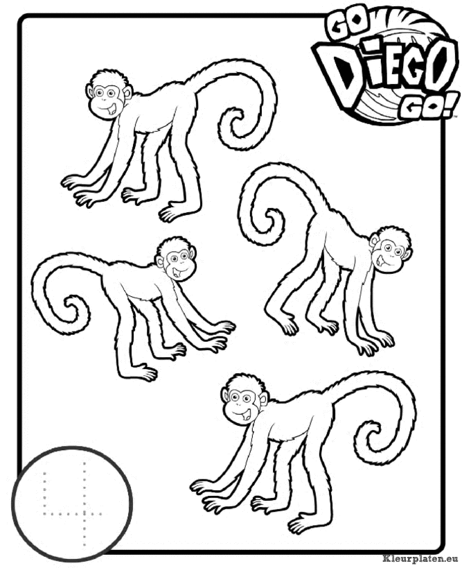 Diego go diego go kleurplaten