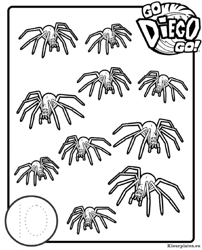 Diego go diego go kleurplaten