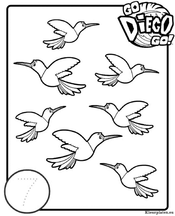 Diego go diego go kleurplaten