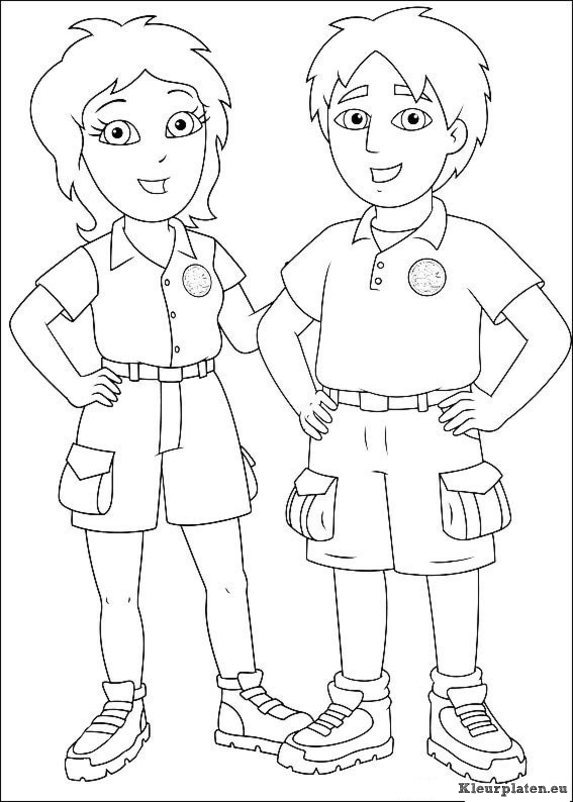 Diego go diego go kleurplaten