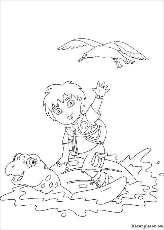 Diego go diego go kleurplaten
