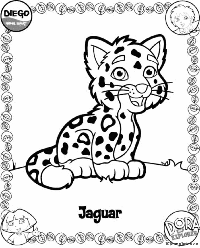 Diego go diego go kleurplaten