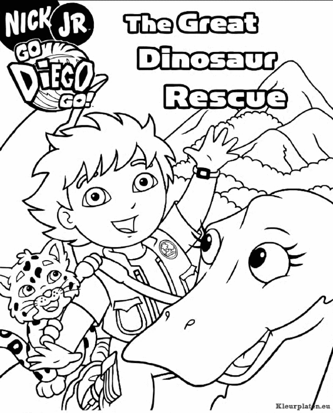 Diego go diego go kleurplaten