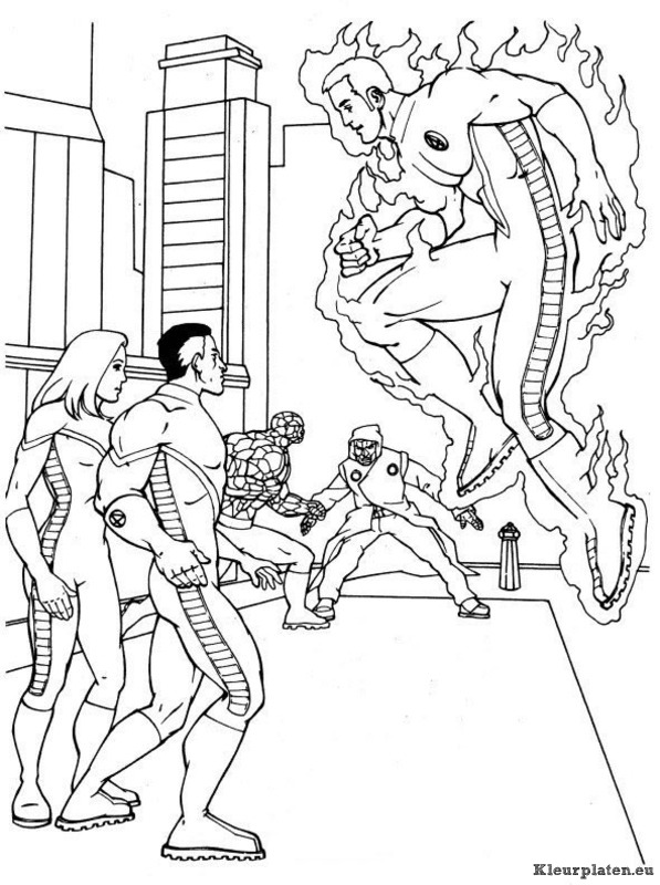 Fantastic four kleurplaten