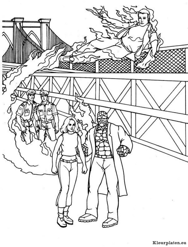 Fantastic four kleurplaten