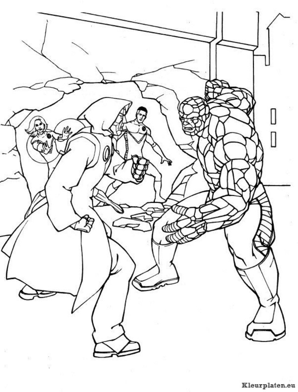 Fantastic four kleurplaten
