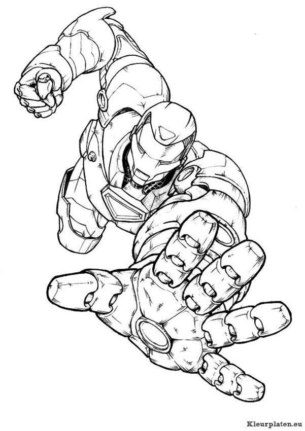 Iron man kleurplaten