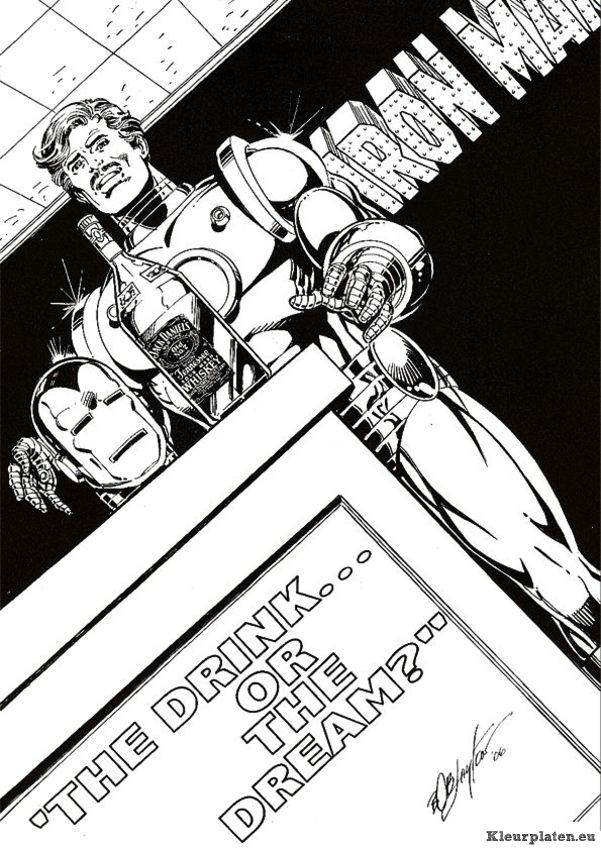Iron man kleurplaten