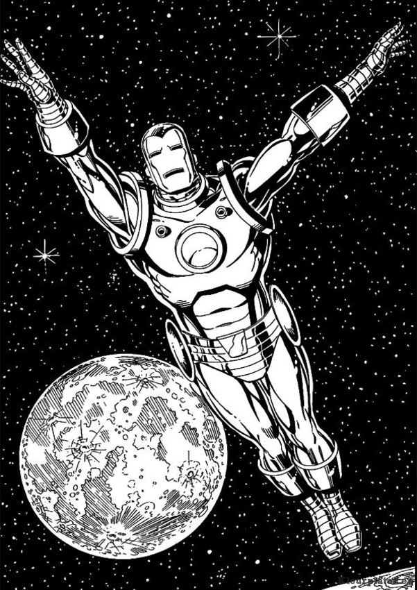 Iron man kleurplaten