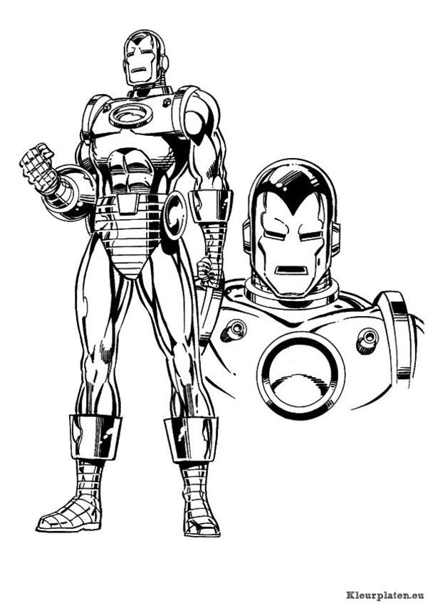 Iron man kleurplaten