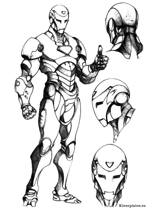 Iron man kleurplaten