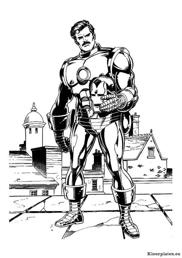 Iron man kleurplaten