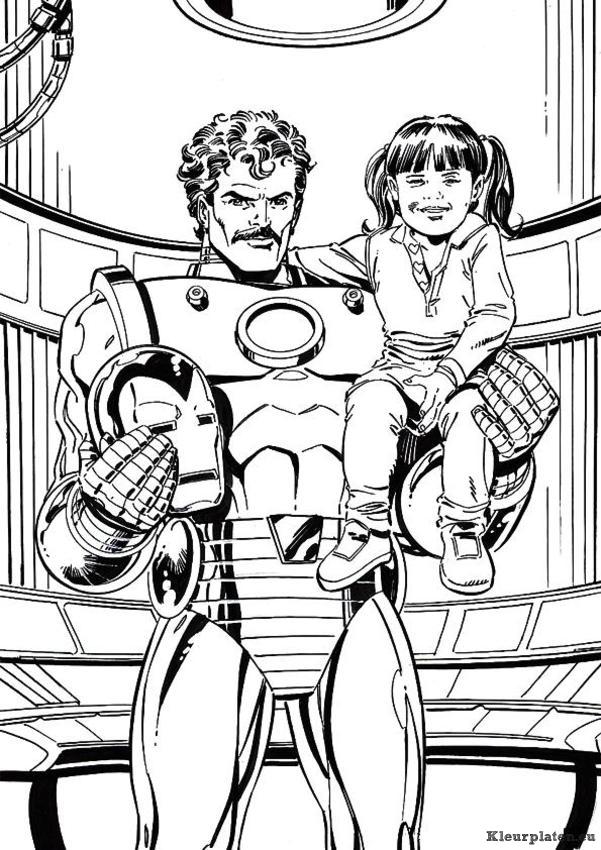Iron man kleurplaten