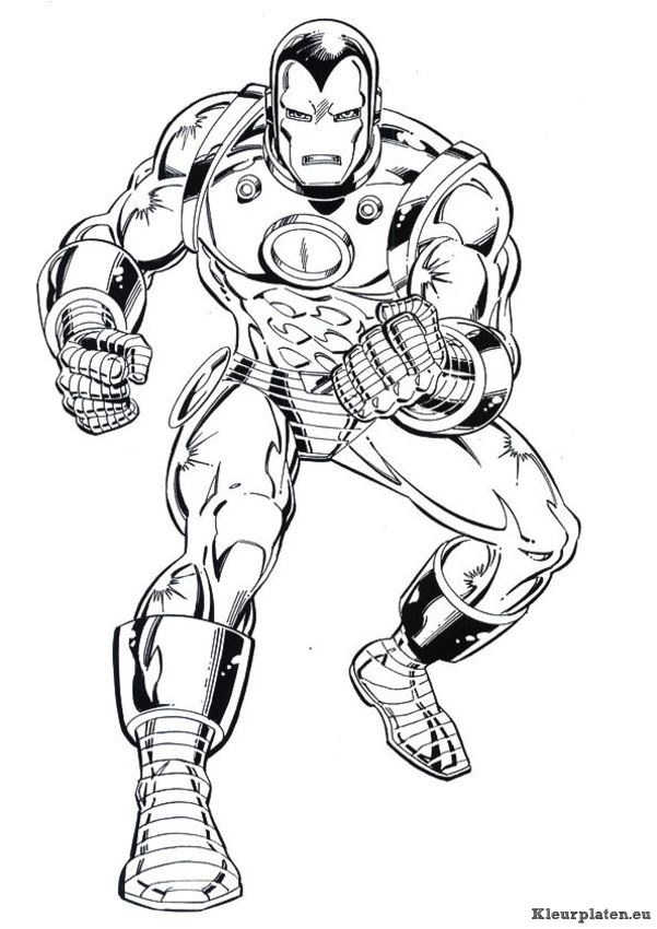Iron man kleurplaten