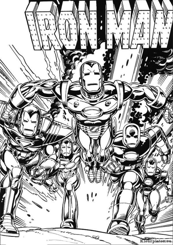 Iron man kleurplaten