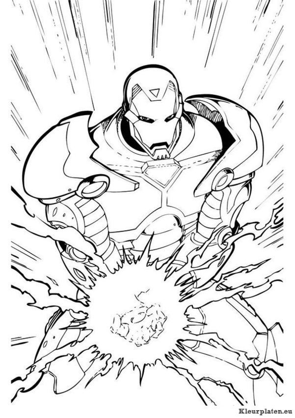 Iron man kleurplaten