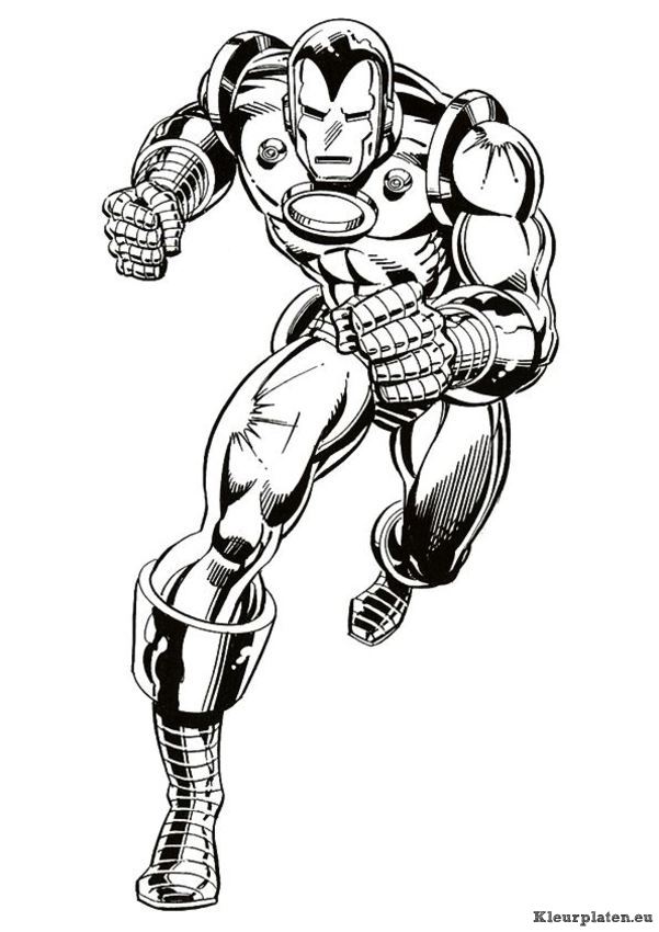 Iron man kleurplaten