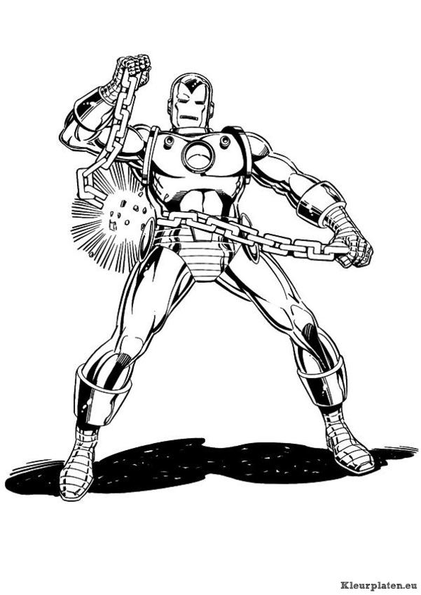 Iron man kleurplaten