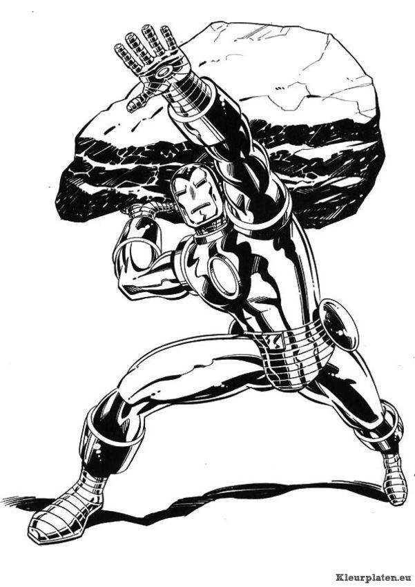 Iron man kleurplaten