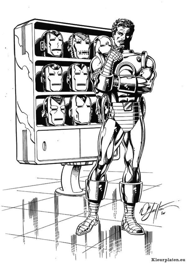 Iron man kleurplaten