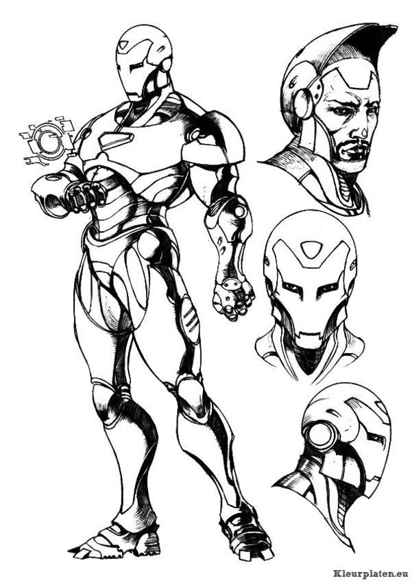Iron man kleurplaten