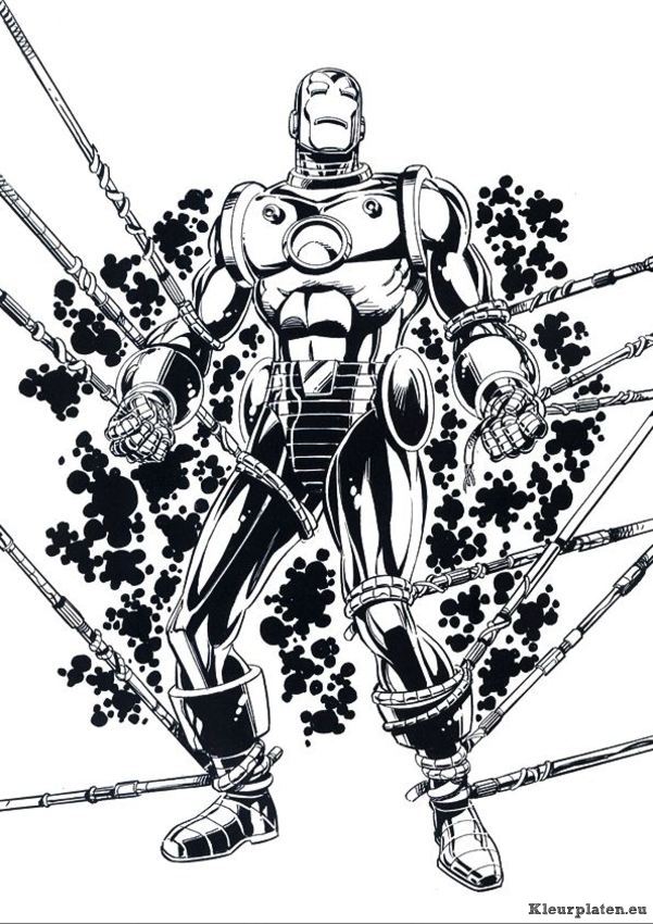 Iron man kleurplaten