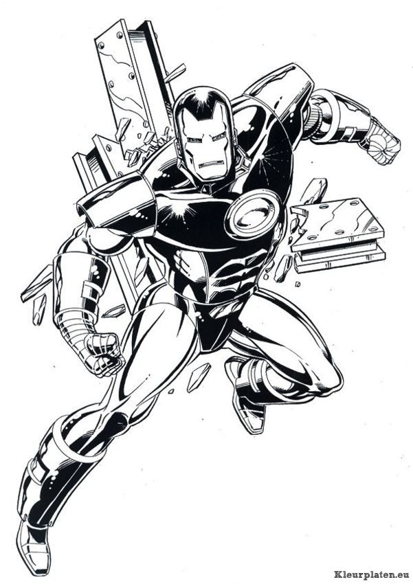 Iron man kleurplaten