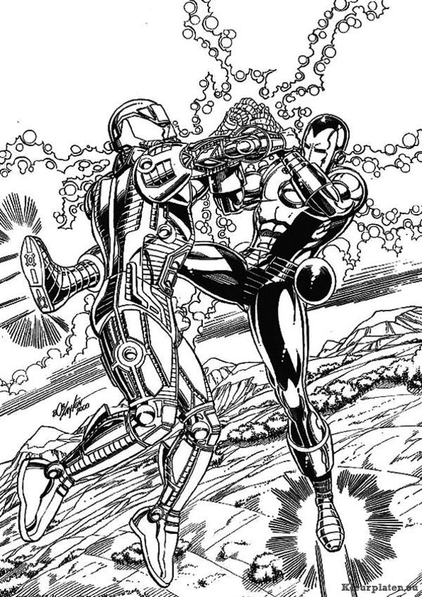 Iron man kleurplaten