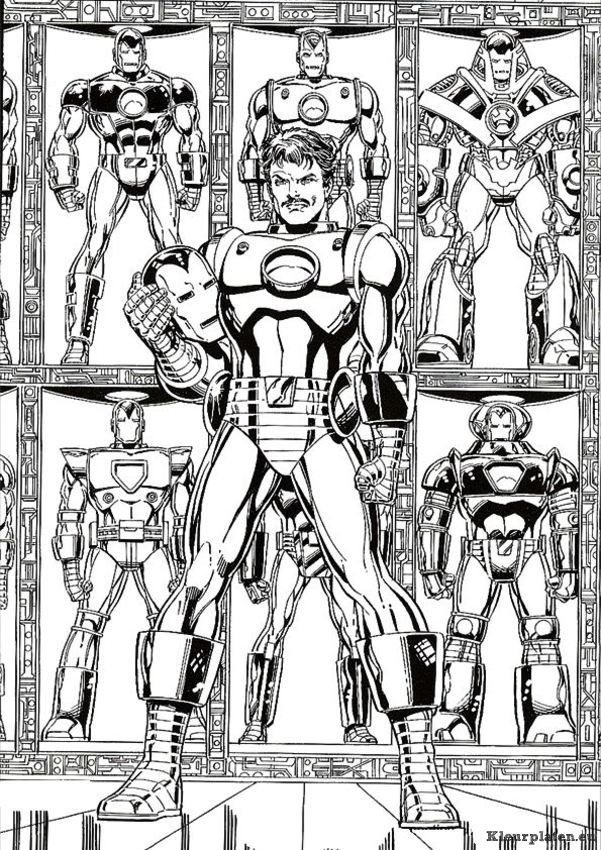 Iron man kleurplaten
