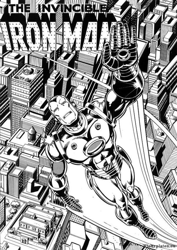 Iron man kleurplaten