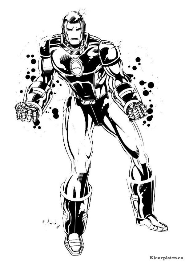Iron man kleurplaten