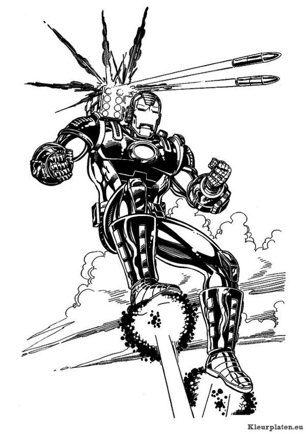 Iron man kleurplaten