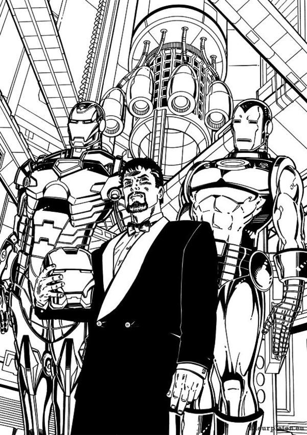 Iron man kleurplaten