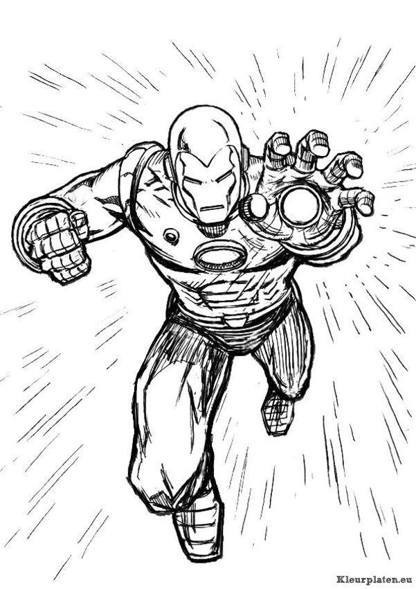 Iron man kleurplaten