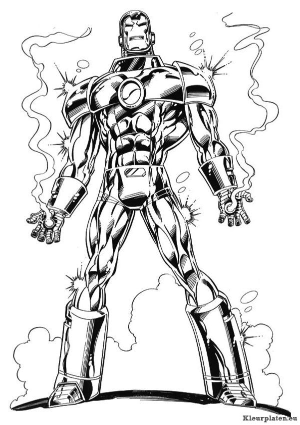 Iron man kleurplaten