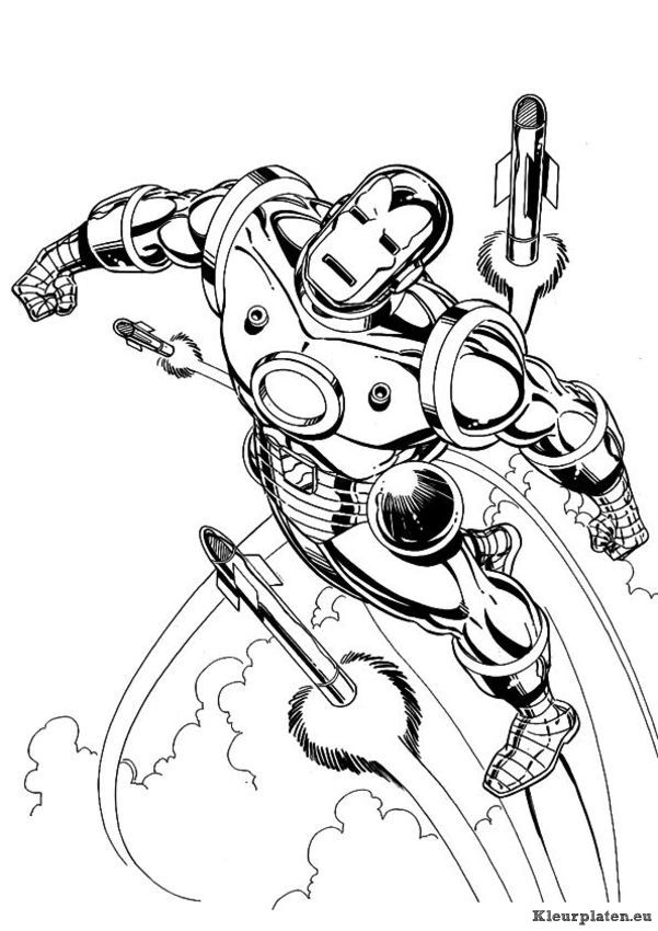 Iron man kleurplaten